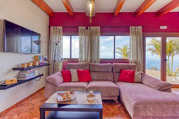 Villa Mica - Vakantiehuis La Palma Woonkamer